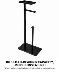 Free Standing Black Toilet Paper Holder