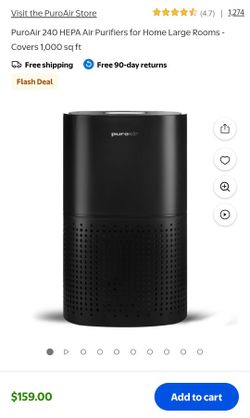 PuroAir 240 HEPA Air Purifiers for Home Large Rooms - Covers 1,000 sq ft