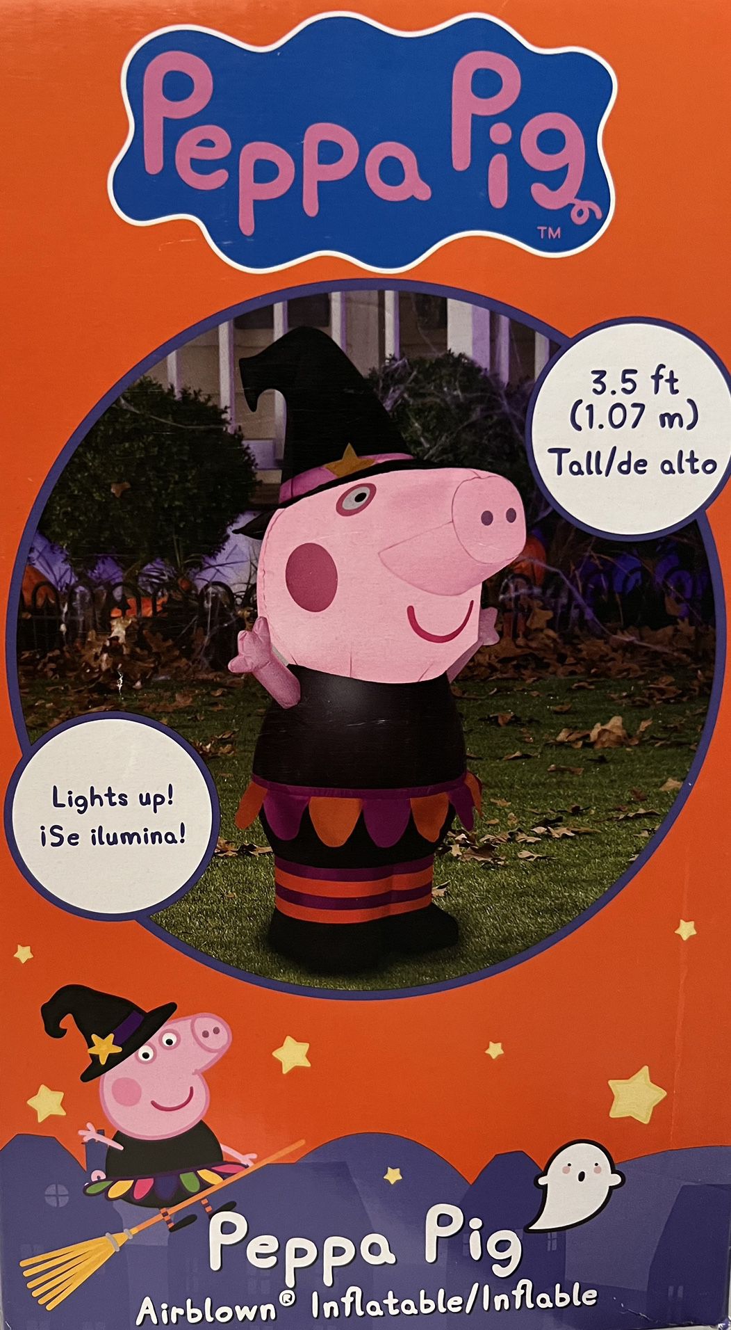 3.5FT Halloween Inflatable / LED Peppa Pig