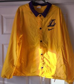 Los Angeles Lakers Button Down Windbreaker Jacket 