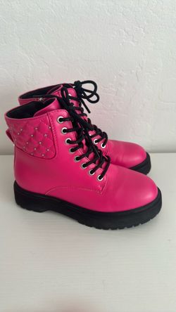 Pink ankle boots