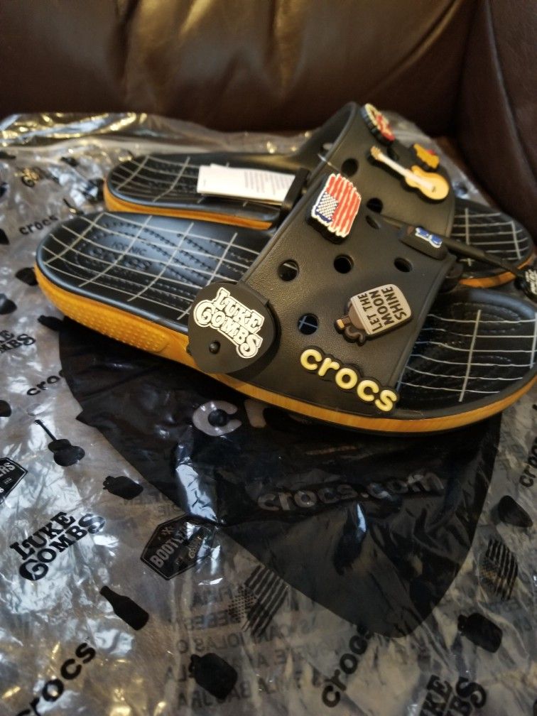 Crocs X Luke Combs Bootlegger Slide Size Mens/ Women's WITH
