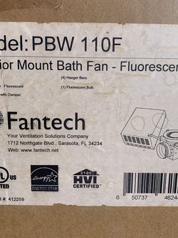 •••Fantech Exterior Mount Bath fan - Fluorescent•••