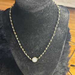 Beautiful Gf 14k Necklace W/stone 