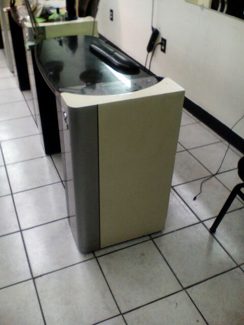 Nail salon tables and hand dryers