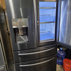 REFRIGERATOR SAMSUNG FRENCH DOOR BLACK STAINLESS STEEL 
