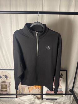 Alo Yoga Black Quarter-Zip Pullover