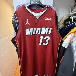 Bam Adebayo Jordan Brand Statement Miami Heat Red Swingman Jersey Size 56 XXL