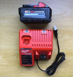 Milwaukee M18 HIGH OUTPUT 6.0 Battery And M18 Charger. Brand NEW.  NUEVO.