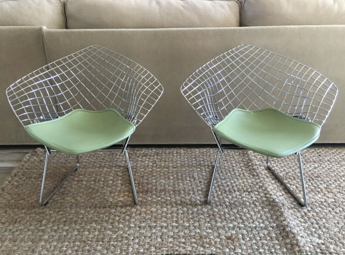 Knoll Bertoia child's diamond chairs with seat cushion