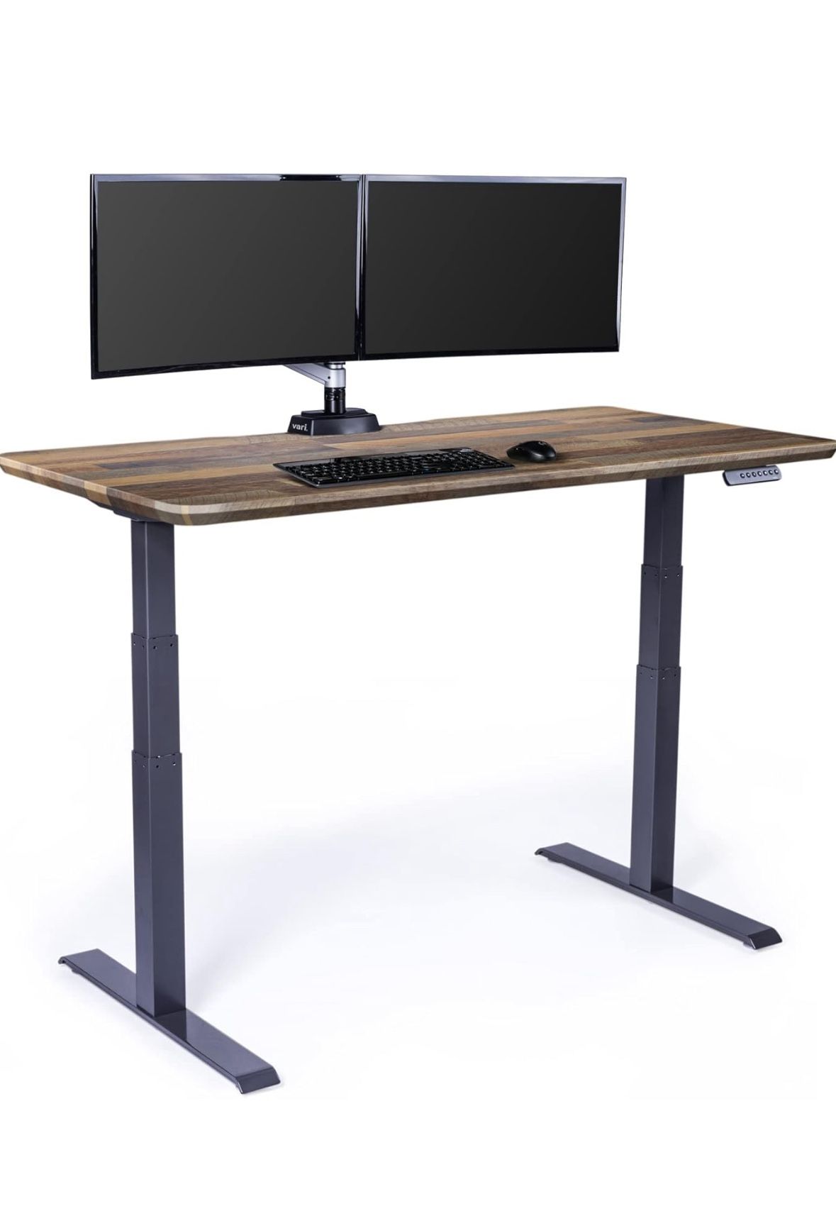 Vari Electric Standing Desk - 60x30 - Reclaimed Wood