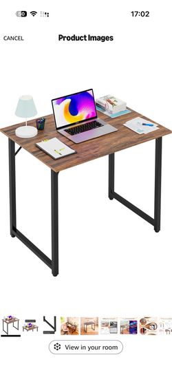 32” Industrial Computer Desk – Rustic Brown