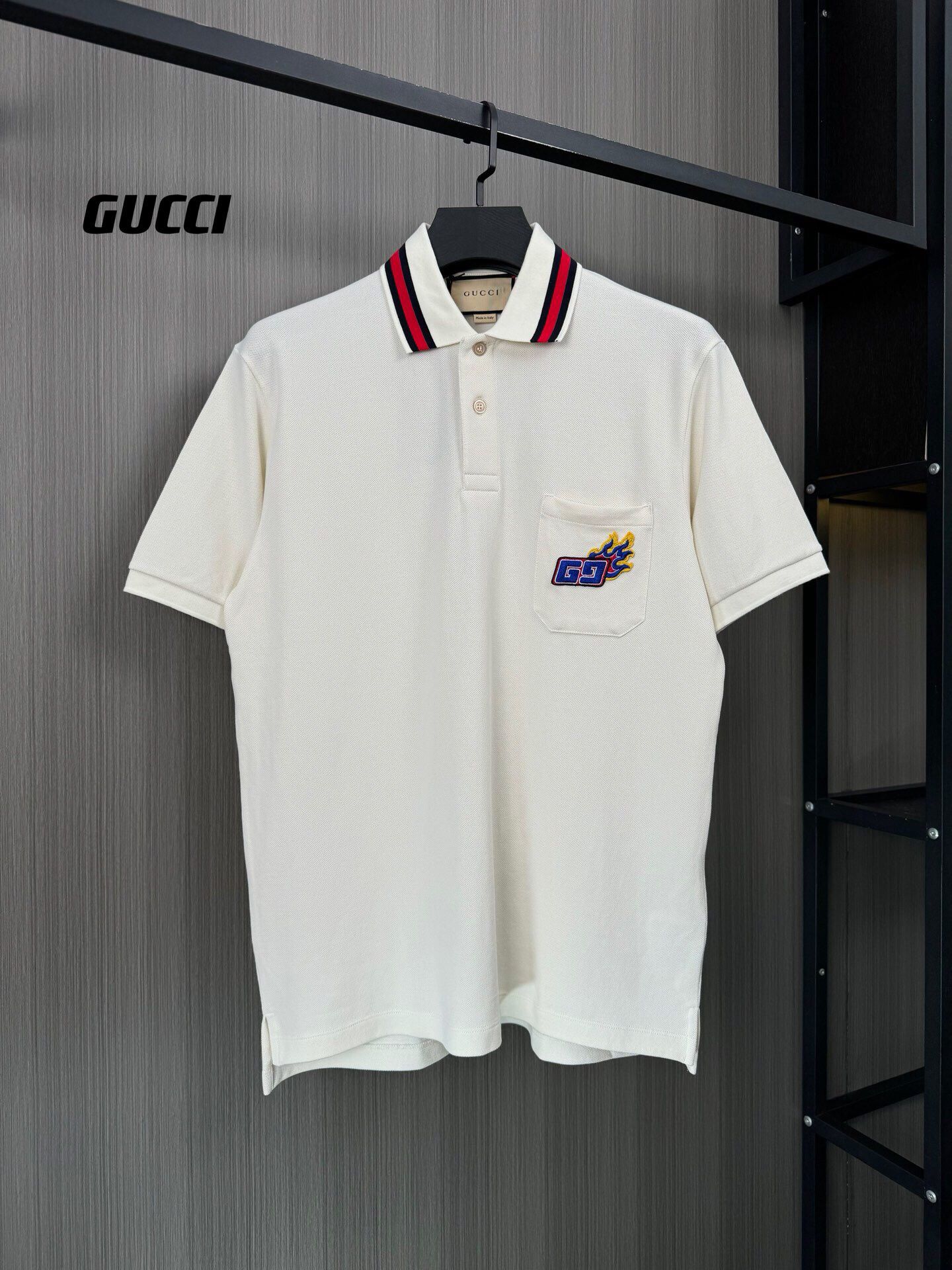 Gucci White Polo Shirt New 