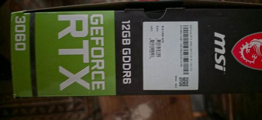 MSI GeForce RTX 3060 12GB GDDR6 GPU