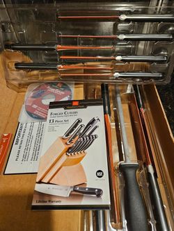 Knife Set With Wooden Knife Block