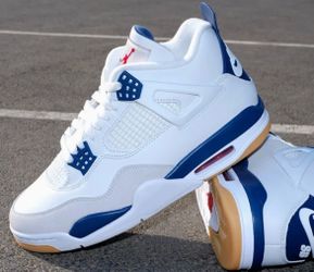 Jordan 4 Retro SB "Navy Blue" Men's Mid Top Basketball Shoes Us Size