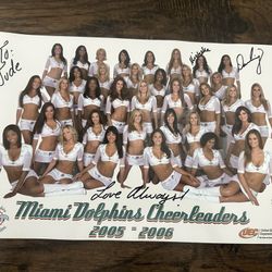 vintage 2005-2006 Miami Dolphins Cheerleaders team squad photo print.  