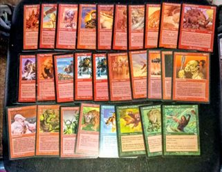 Magic: The Gathering Card Lot Mixed Red Green