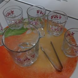 Nice Set 7 Piece Glasses, Ice Holder  