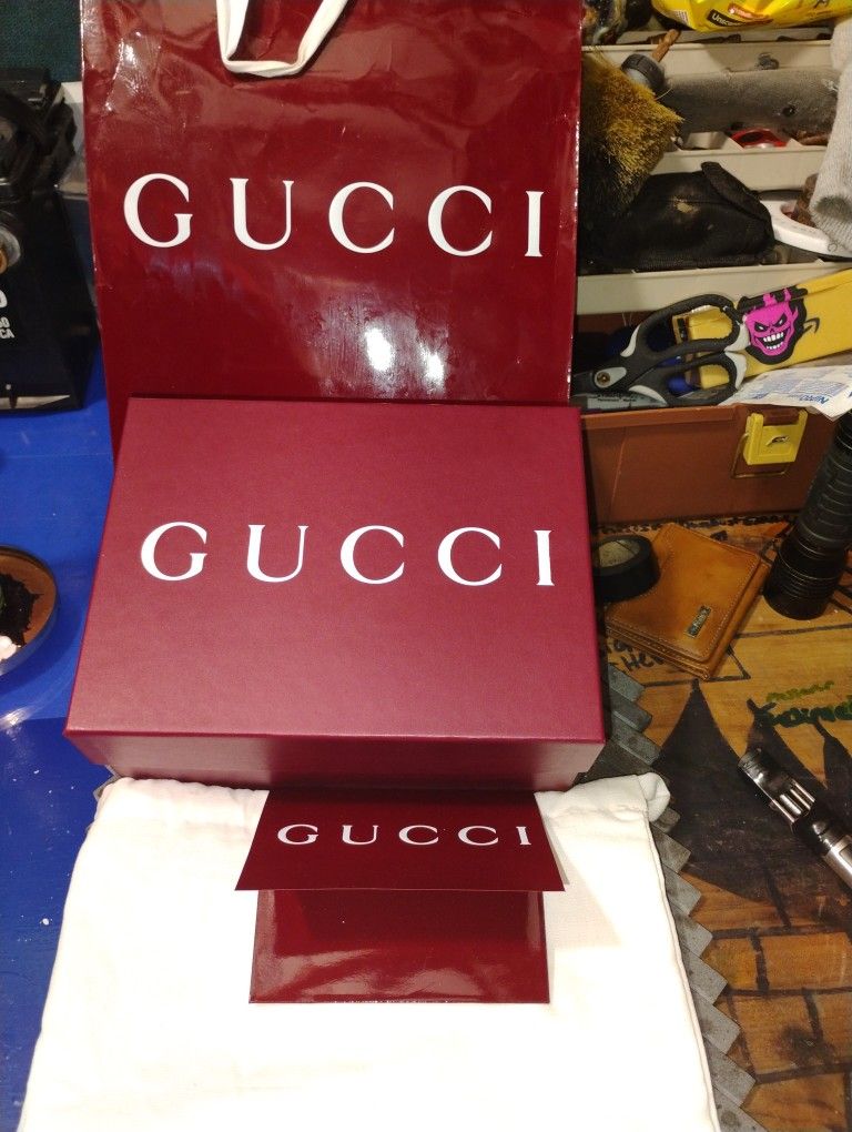Gucci Handbag Dust Cover /Box /Bag And Receipt &Card Holder
