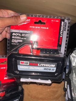 Milwaukee M18 RedLithium High Output XC6.0 Battery and  1x m18 xc5.0