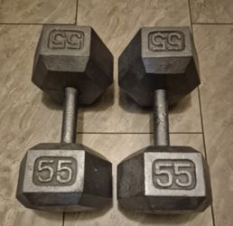 Dumbbell Exercise Weights 55 lbs