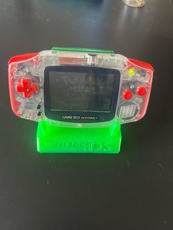 Nintendo Gameboy Advance with custom Red & Clear shell