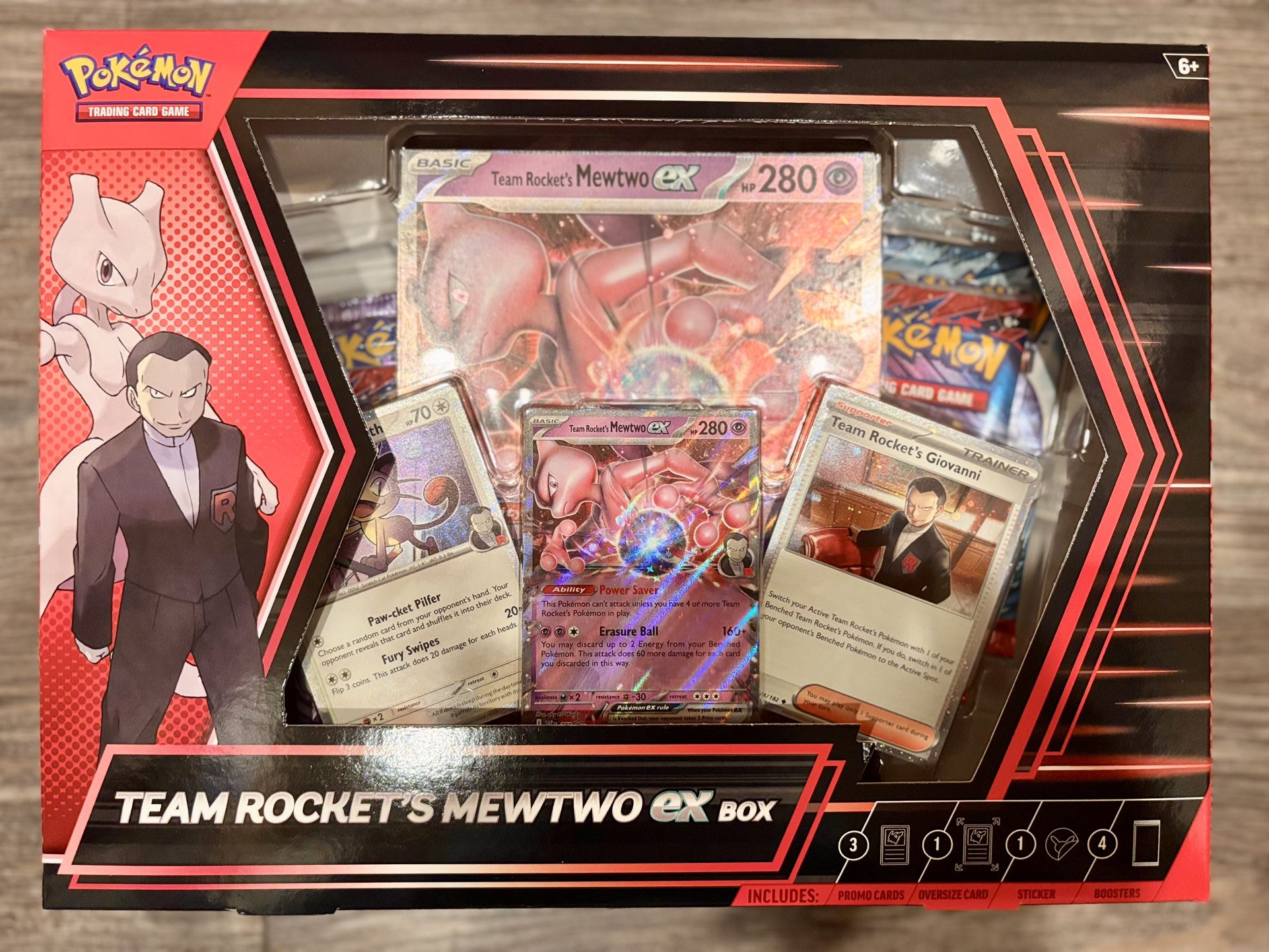 Pokémon Destined Rivals - Mewtwo EX Box - 4X Sealed Booster Packs & Promo Cards