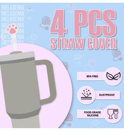 Straw Cover, 4 PCS Stanley Straw Cover, Stanley Cup Accessories, 0.4in/10mm  Compatible with Stanley 30&40oz Tumbler Cups Straws, Reusable Silicone Str  for Sale in Ontario, CA - OfferUp