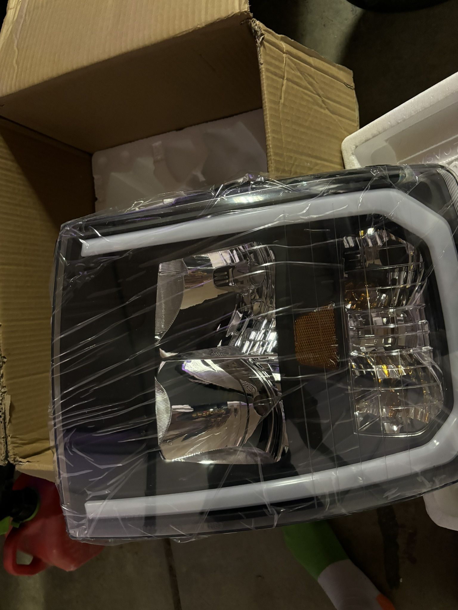 Black Chevy 3500 Headlights