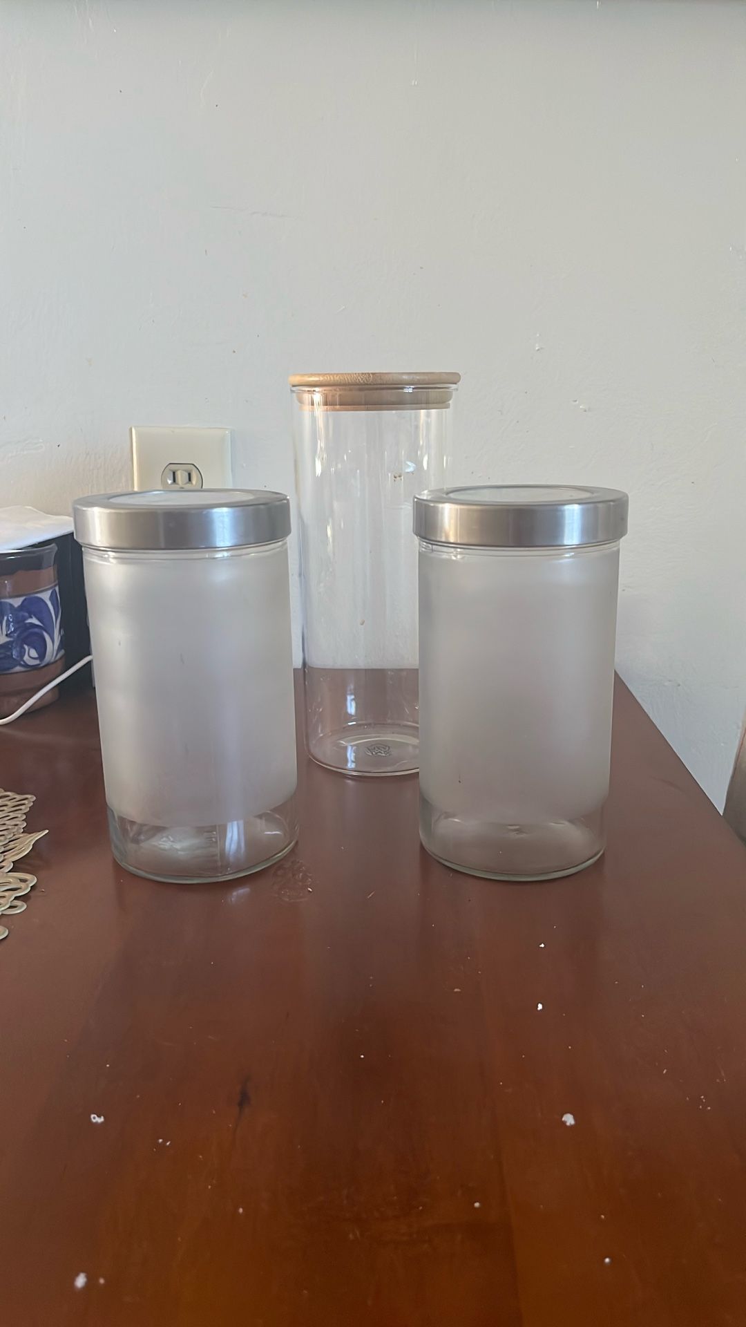 Glass Storage Containers — Set Of Three