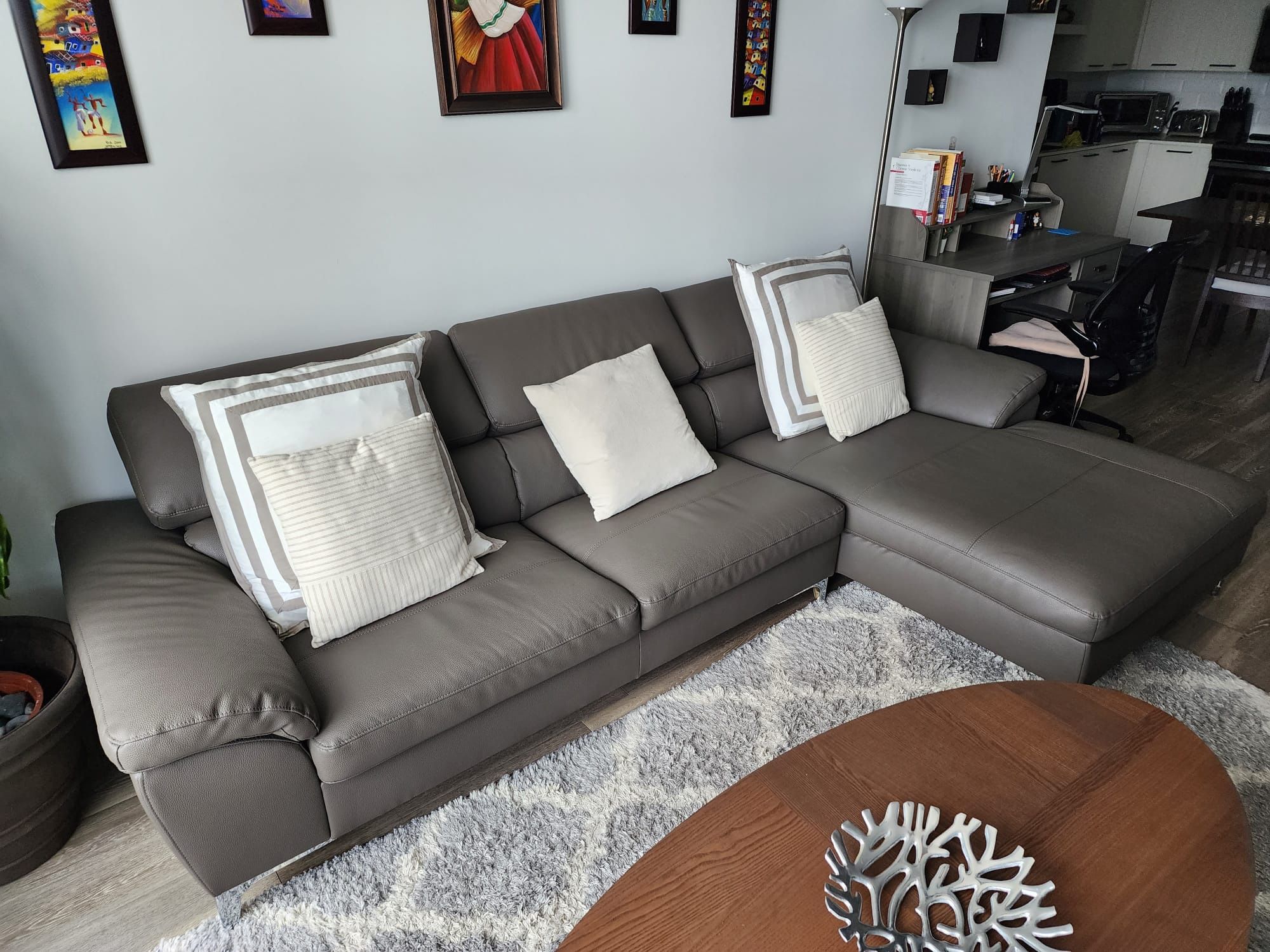 Costa Gray Corner Sofa w/chaise