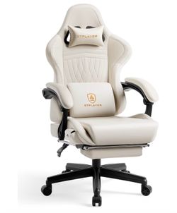White gamer chair