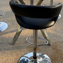 3 Chair High Top Glass Table