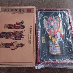 Framed Chinese Paper-cut Folk Art(Jianzhi) Decorative Female Figure Traditional Art New w/ Box