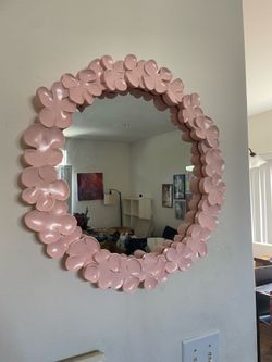 pink wall mirror