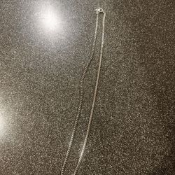 14k White Gold Square Box Franco Chain 26inches