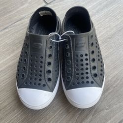 Sketchers Foamies Black Kids Guzman Steps Toddlers Sz 11 EUC