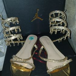 Coil Ankle Wrap Sandal