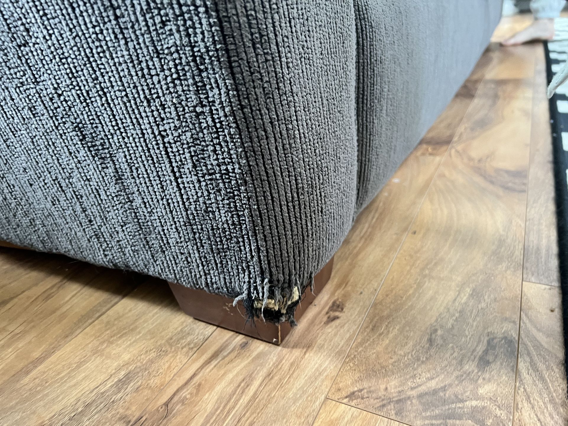 Two Gray Couches And Storage Ottoman Acceptable Condition for Sale in