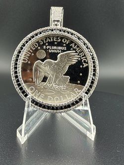 Silver Bezel with Eisenhower Silver Coin
