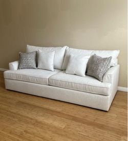 White Boucle Sofa ( Delivery Available )