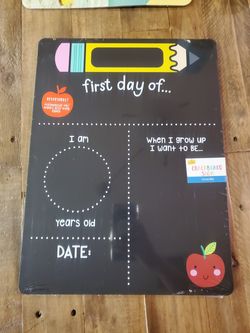 First Day and Last Day Reusable Chalkboard Sign