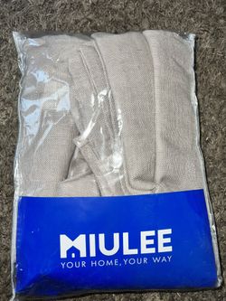 MIULEE Camel Beige Linen Curtains 84 Inch Length