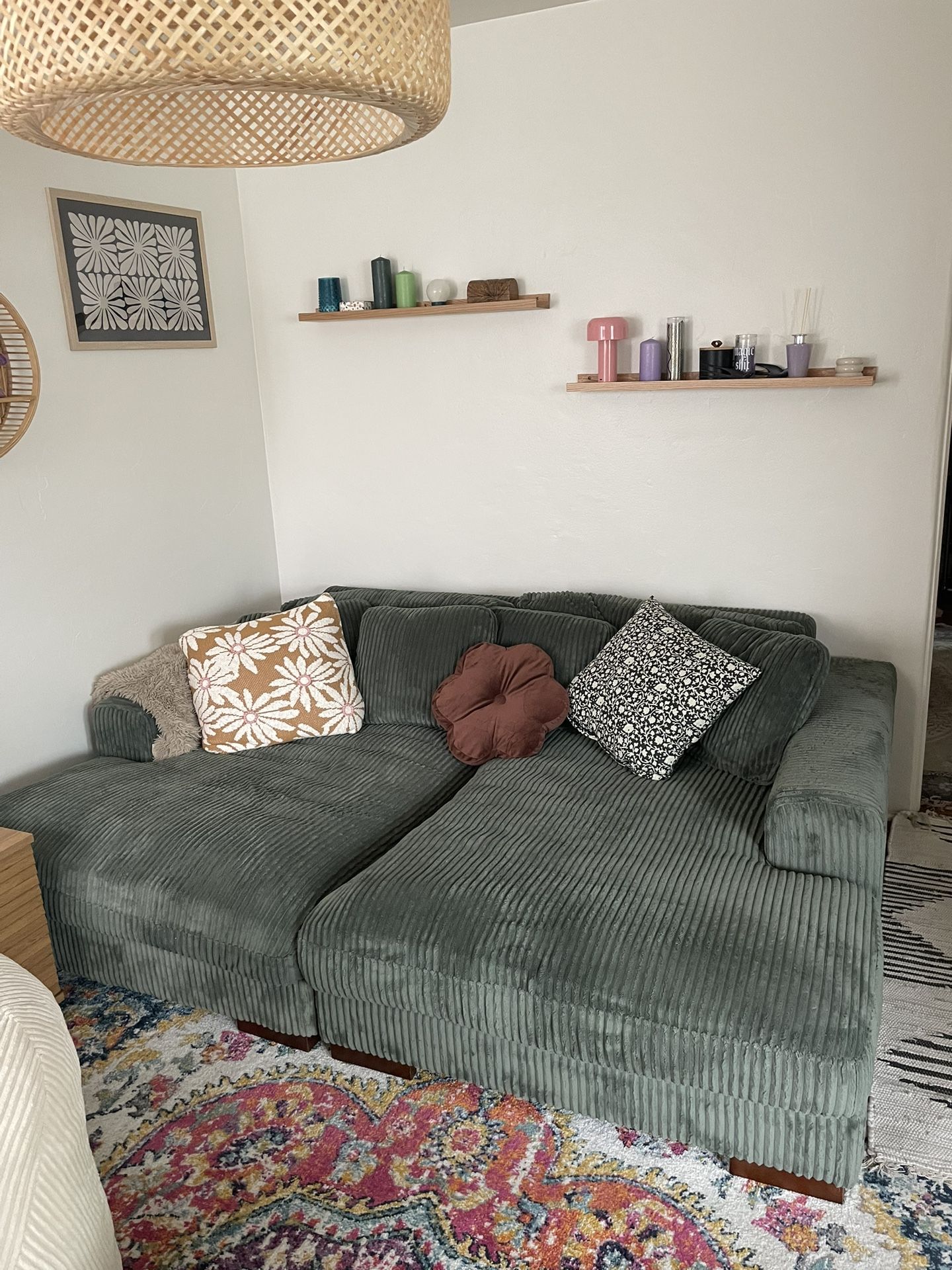 Green Corduroy Couch