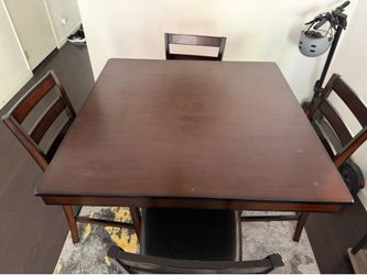 Dining table set for 4 with chairs