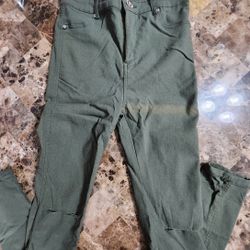 Green Stretch Womens Jeans Jeggings Sz L *New*