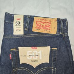 Levi's 501s 38x34 Dark Blue NWT