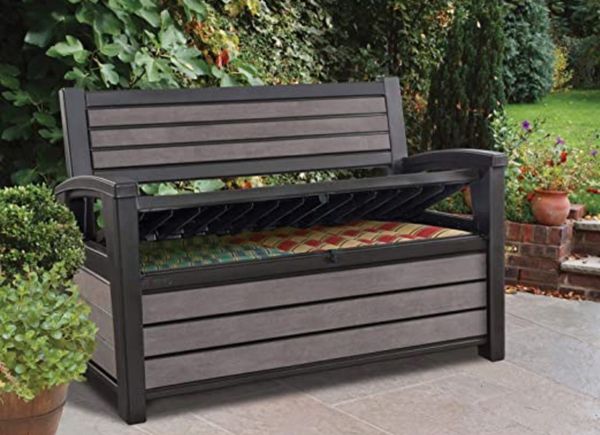 Keter Hudson Storage Bench Banco de Patio con almacenamiento 227L 60