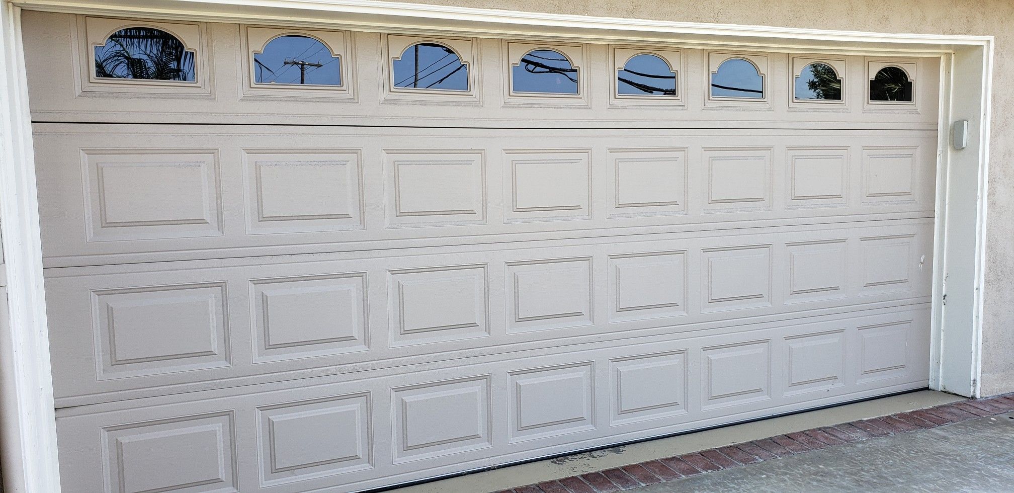 Near new 16' x 7' Double car Garage door